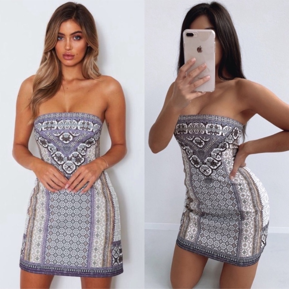 NWT White Fox Boutique Medallion Mini Tube Dress